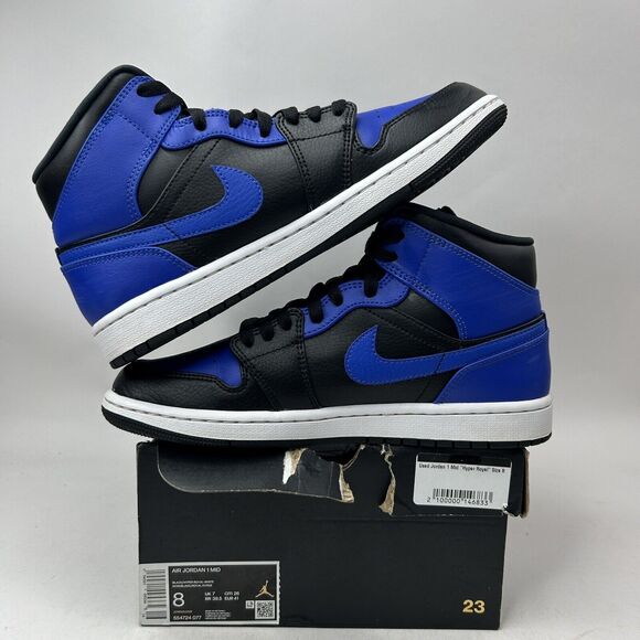 Nike Shoes Air Jordan 1 Mid Retro “Hyper Royal” 2023 - Picture 3 of 8